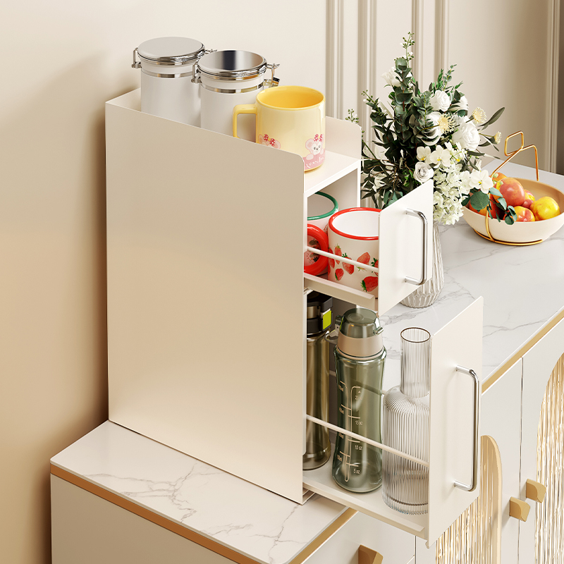 奶油风杯子收纳置物架双层桌面茶杯玻璃杯收纳架餐桌沥水杯架批发