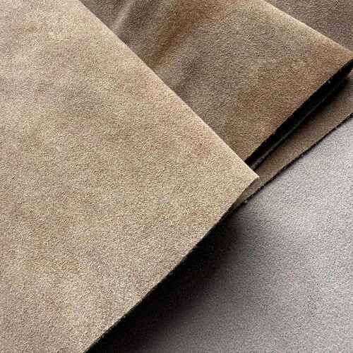 牛纤绒1.4mm厚绒面纹理勃肯鞋鞋面鞋材面料皮料牛纤绒背涂底仿超