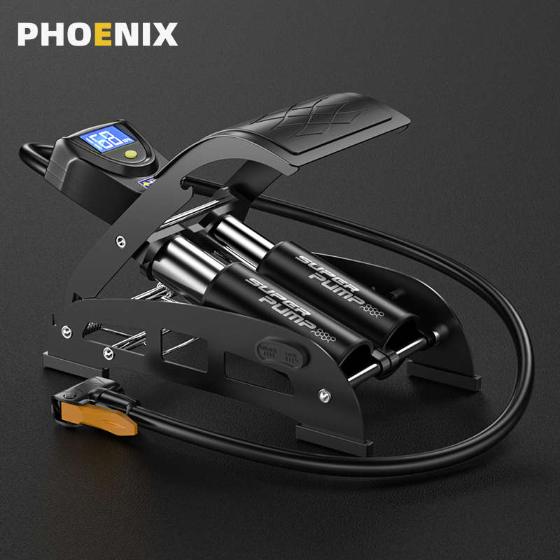 脚踩打气筒汽车用电动电瓶车自行车家用多功能充气泵脚踏高压气简