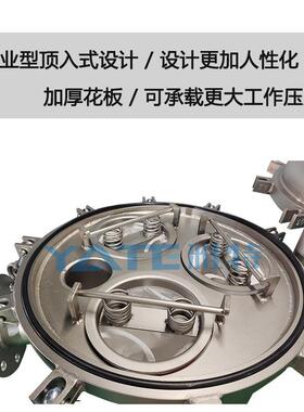 电YT-GD-4D镀不锈过钢环吊快开袋液式滤器电子行业过滤机固液分离