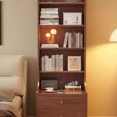 实木床头柜书架一体多层置物架卧室床边加高储物柜小型窄款 收纳柜