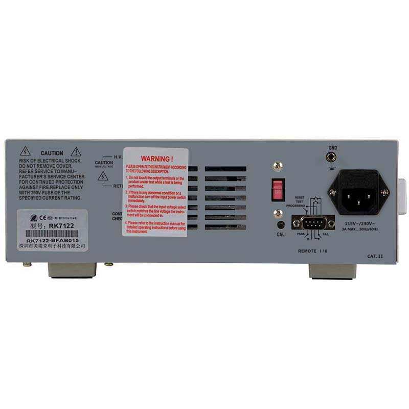 RE美瑞克RK7122系列耐压测试仪 程控单交流绝缘耐压安规测试仪