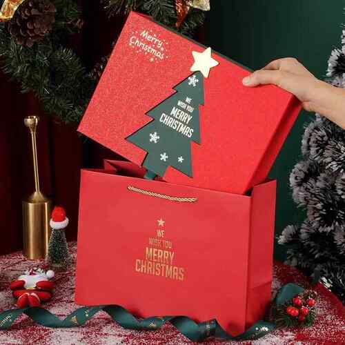 Christmas Gift Red Large Christmas Eve Gift Packaging Box