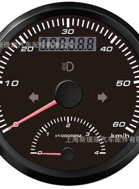 85mm指针速度表转速表2合一仪表60km/h 4000RPM汽车船舶专用仪表