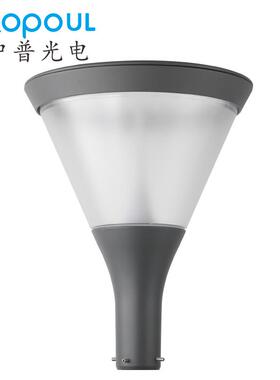 厂家60wled庭院灯头全压铸led公园灯圆形磨砂灯罩柔和光