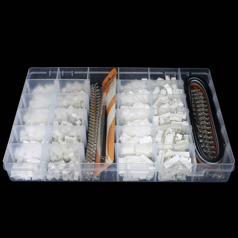 JST-PH2.0/XH2.54mm白色234567Pin 公壳直弯针母座对插连接线端子