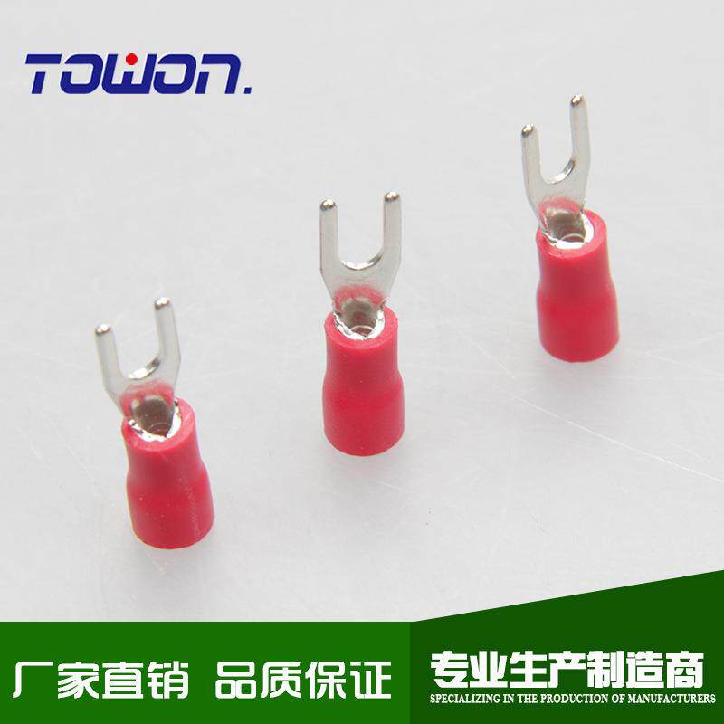 供应叉形预绝缘端头SV1.25-4s铜线耳线叉,冷压接线端子
