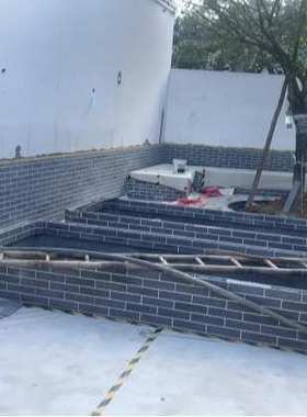 砖片装饰园林灰色餐厅民墙砖青墙外背景贴宿面砖古建庭院户外陶土