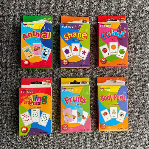 Montessori Flash Cards Cognition Cards for Kids Body Part Fr