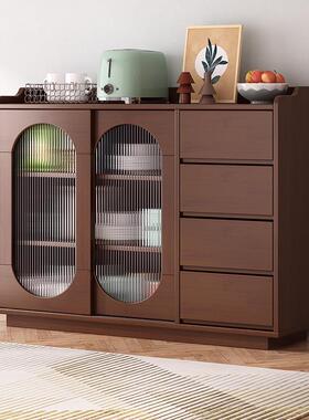 碗实木餐边柜BH503A客厅物置物柜现代靠简约柜家用厨储房柜墙茶水