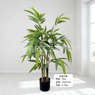 盆栽仿真装饰办公室仿真竹客厅植绿竹凤尾葵装饰人造常绿假葵葵