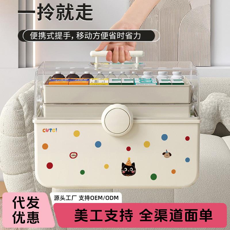 美术生工具箱绘画国画笔书法美甲儿童初中小学生多层桌面收纳盒子