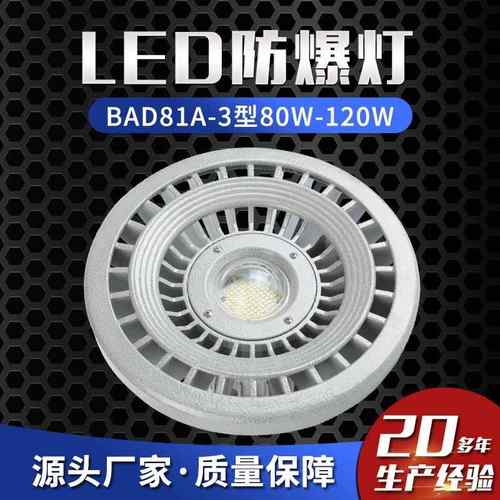 LED防爆灯BAD81A-3型80W-120W防爆投光灯圆形照明灯防爆探照灯