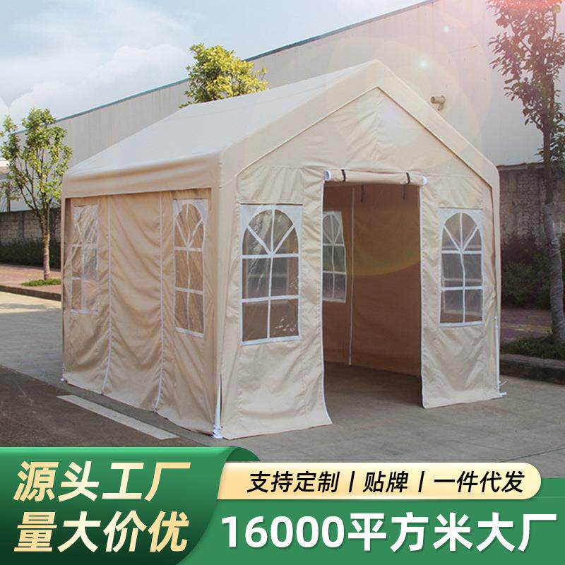 户外摆摊帐篷遮阳伞集市用棚夜市商用防雨四脚角雨棚可移动野营