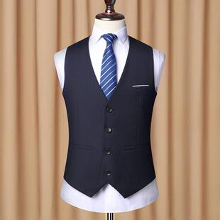 男士西装马甲男职业伴郎服团兄弟装新郎结婚礼服男式西服马夹背心