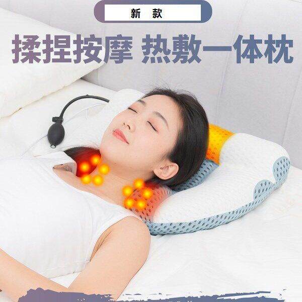 颈椎按摩枕头修护颈椎助热疗圆枕护颈睡眠枕头好睡劲椎睡