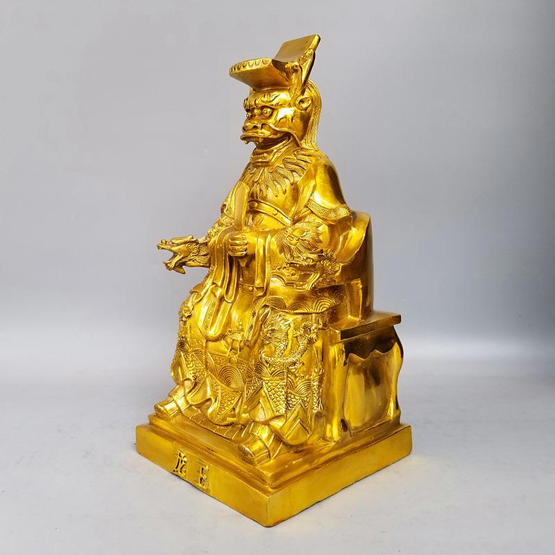 铜龙王爷像龙王神座妙音铜艺铜器装饰工艺品摆件龙王铜器