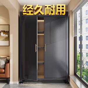 钢制阳台储物柜带门防尘多层大容量收纳柜防晒防水家用阳台杂物柜