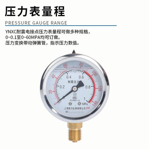 厂家供应 YN60充油耐震压力表 液压水压带动弹簧管指示压力真空表