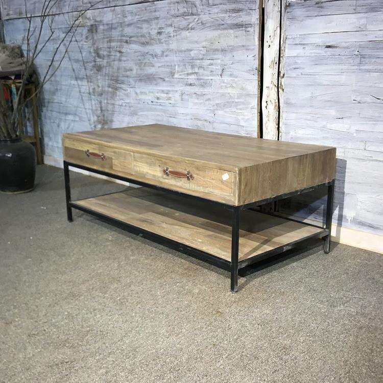 工业风实木木头家具复古做旧铁木结合出口外贸家具厂家直销