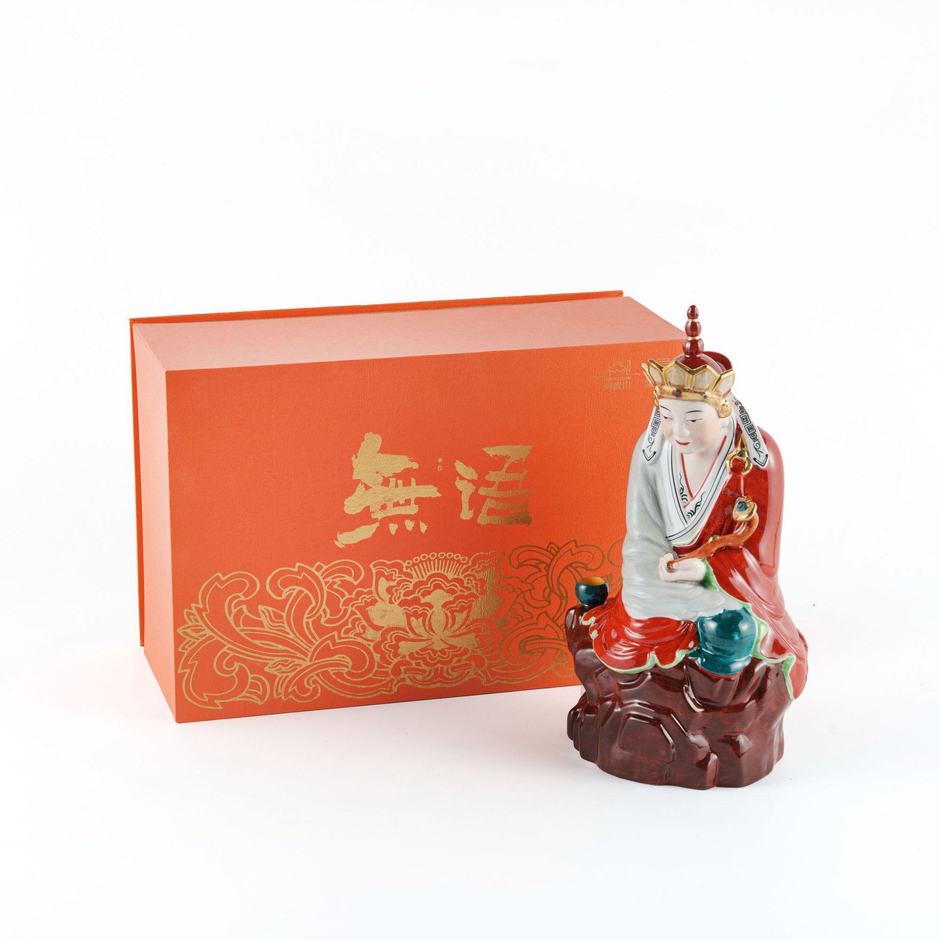 景德镇无语佛陶瓷雕塑摆件博物馆周边文创沉思罗汉中式旅游纪念品