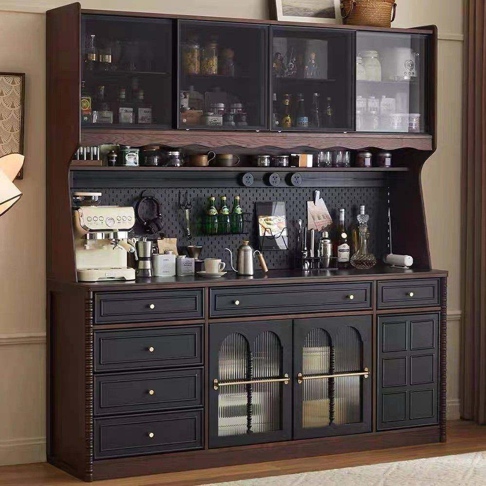 法式覆古实木岩板餐柜一体客厅靠墙家用储物收纳柜置物高柜酒柜,住宅家具,餐边柜,淘宝优惠券,粉丝福利购,淘宝优惠卷