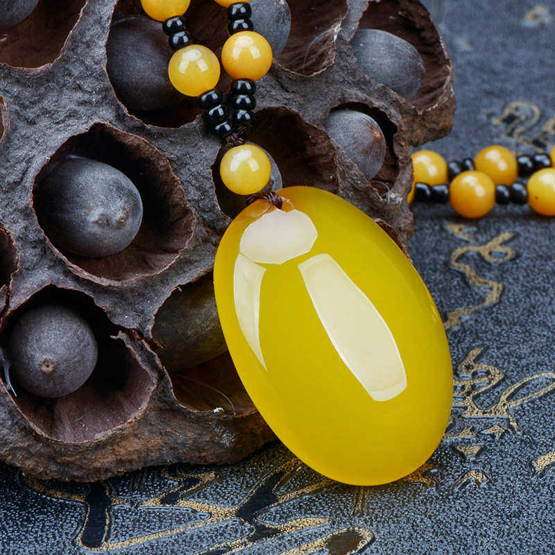 鸡油黄蜜蜡色黄玉髓玛瑙蛋面大吊坠大气男女款挂件玉坠,家居饰品,装饰摆件,淘宝优惠券,粉丝福利购,淘宝优惠卷