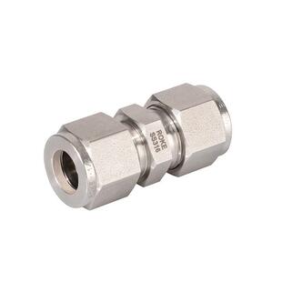 ROKE品牌不锈钢英制大尺寸1.1/2”双卡套直通接头