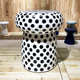 黑白斑点蘑菇凳陶瓷凳现代简约装 饰摆件客厅户外公园阳台休息座椅