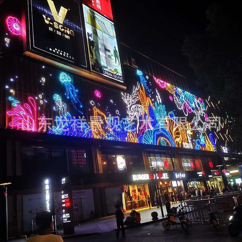 销售户外墙体灯饰画灯光亮化LED装饰灯美化灯幕墙夜景