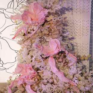 大型纸艺梦蝶路引花婚礼造型摆件橱窗装饰立体手工飘带塑型纸花