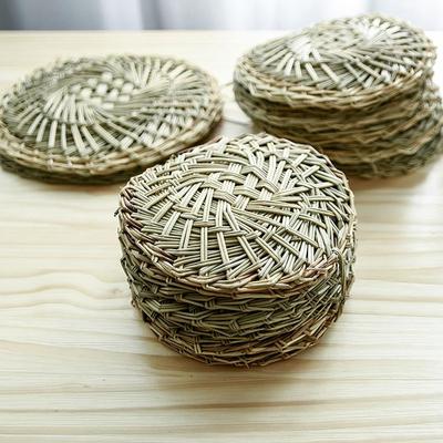 批发蒸包子松针垫草垫圆形手工编织蒸笼垫馒头小笼包垫子笼屉饺子