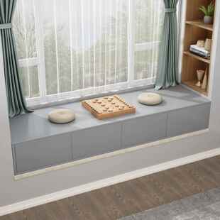 7台300K定制实木阳飘窗柜物柜卧室储柜柜可坐榻榻米窗台柜地矮柜