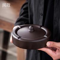 閩政中式電木煙灰缸帶蓋大號客廳辦公室家用防飛煙灰創(chuàng)意個性配件