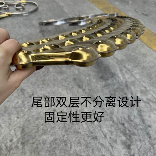 304不锈钢欧式大门花罗马门配别墅庭院门头花装饰花凤凰鸟凤翔花