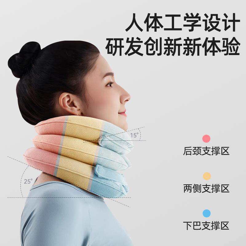 坐飞u型护颈u形枕U型枕枕护三层充气颈脖套旅可行携式头机坐车办