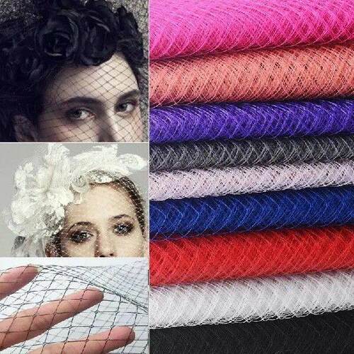 4 M Birdcage Veil Netting Mesh Fabric Big Eye Bridal Veil