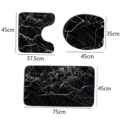3 Pcs 15 Styles Bath Mat Set Bathroom Carpet Rug Toilet Mat