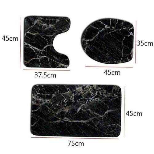 3 Pcs 15 Styles Bath Mat Set Bathroom Carpet Rug Toilet Mat