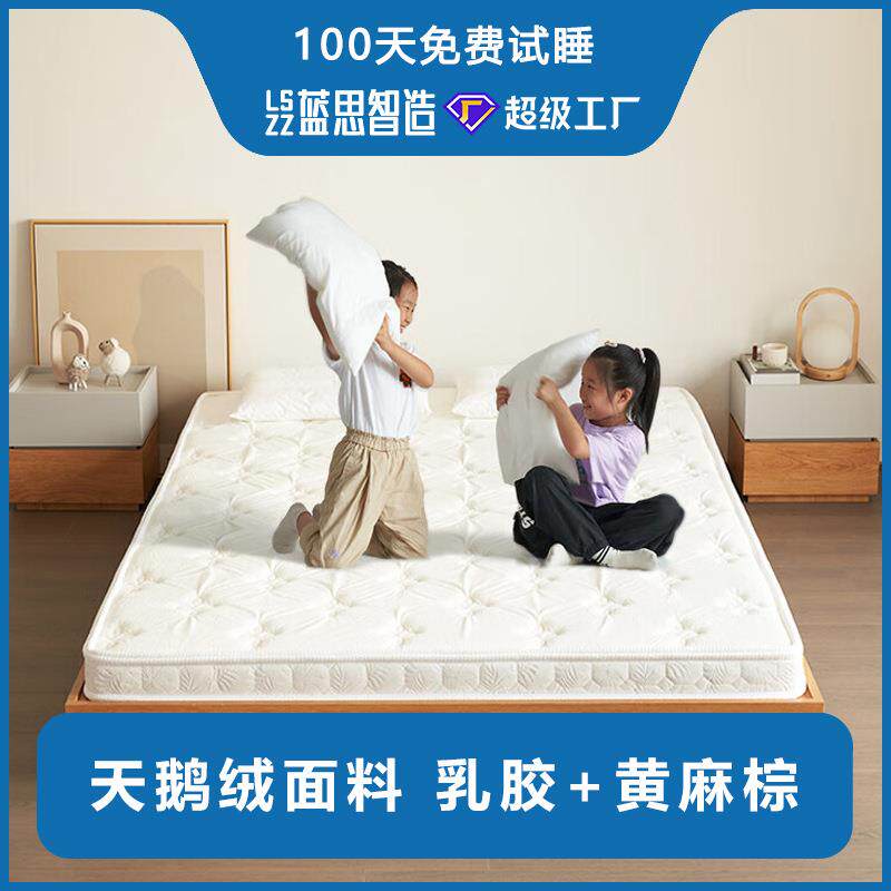 蓝思制造棕榈薄床垫乳胶1.5m榻榻米垫椰棕加硬席梦思偏硬护脊棕垫