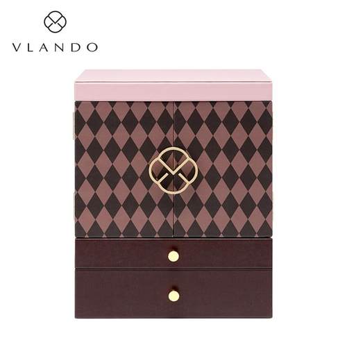 正品VLANDO唯朵中古首饰盒高手表项兰链收纳新盒大容量轻奢级2025