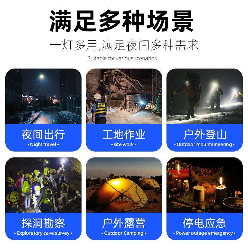 12v黄光白光头灯led户外防水LED强光超亮大光圈泛光照明24v外接灯