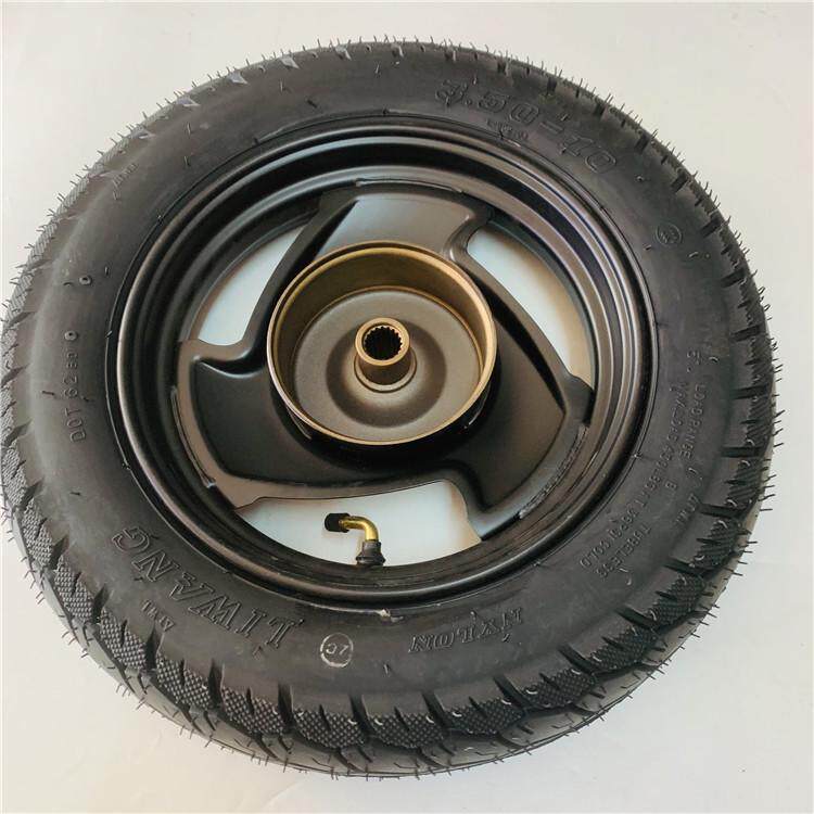 踏板摩托车仿迅鹰鬼火巧格后轮毂GY6125 19齿铁钢轮圈3.50-10轮胎