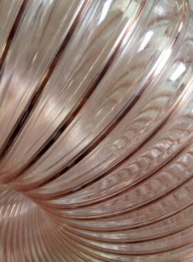 通风吸尘镀铜钢丝伸缩管陶瓷机械pu落料管木工雕刻机吸尘管100mm