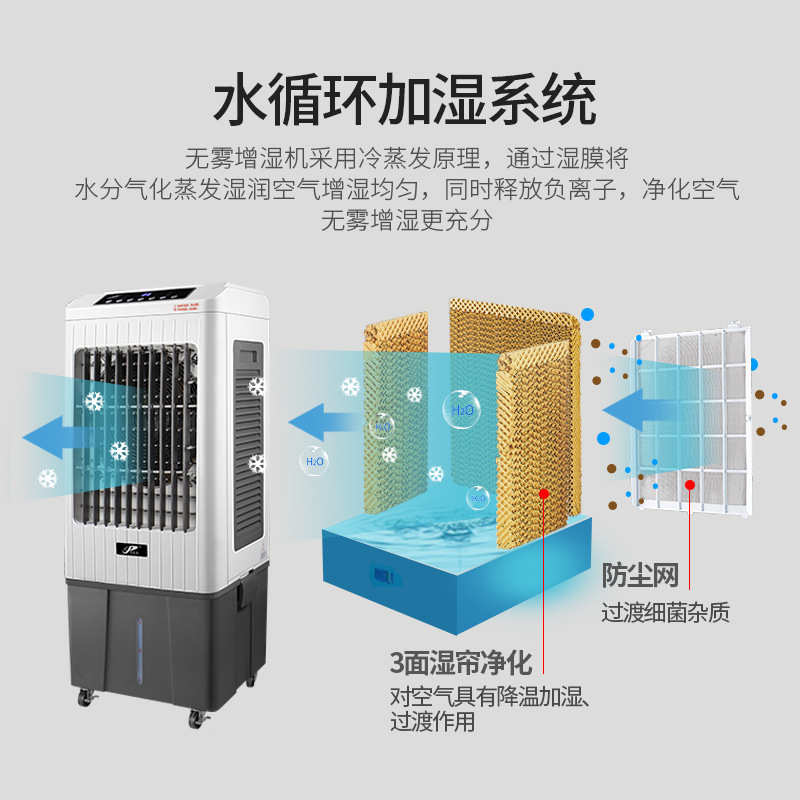 工业大型容量湿膜加湿器负离子空气净化增湿机办公室商用