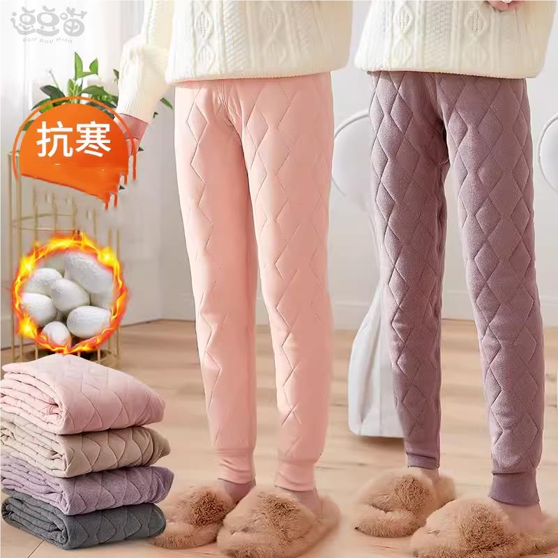 女童保暖裤冬季加绒加厚内穿秋裤小学生中大童儿童校服神器棉裤子