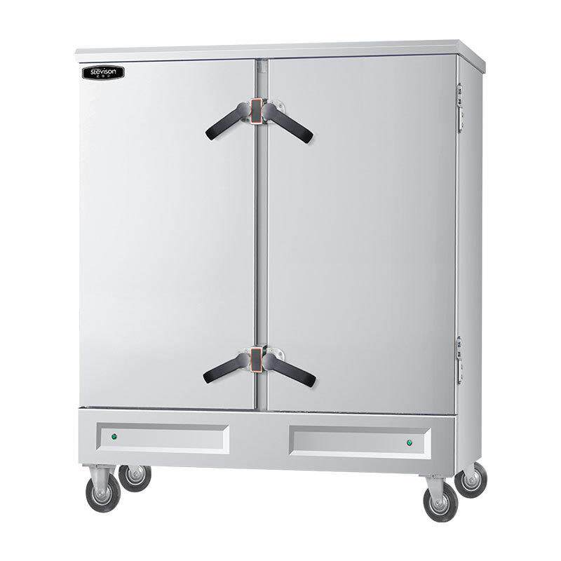 史蒂芬蒸饭柜商用蒸包蒸箱电热蒸饭车双门48盘可供1000-1200人380