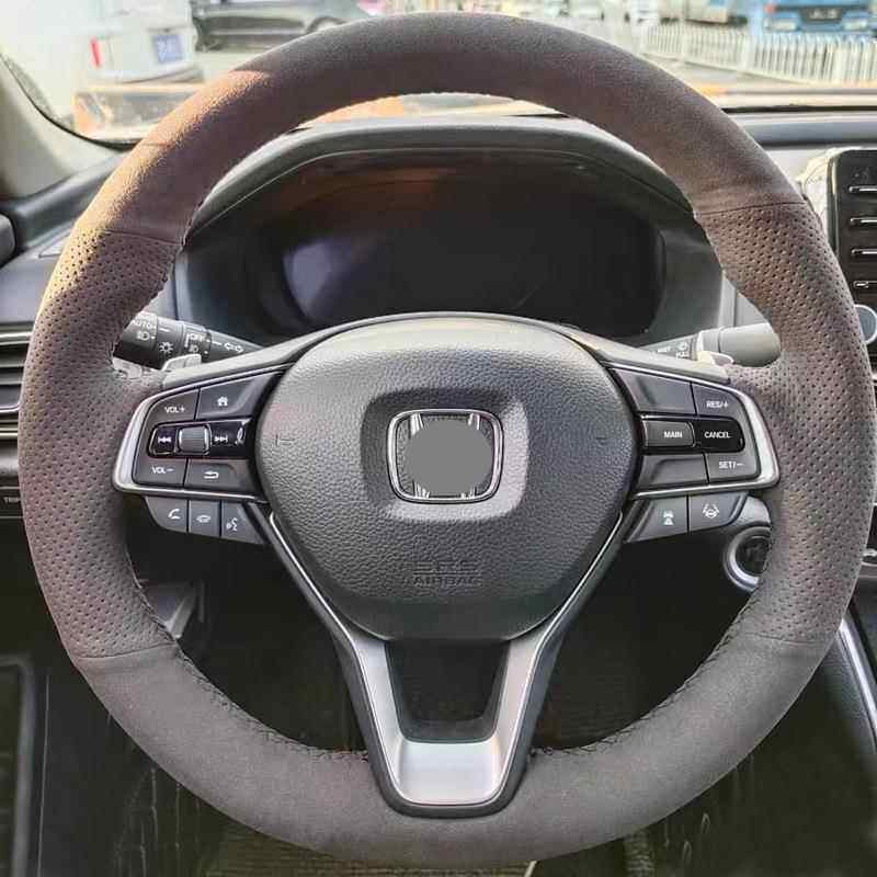 22款英派十雅代阁HGK思域CRV冠道艾力绅奥德赛盘翻毛皮手缝仕方向