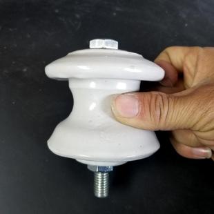 电线绝缘瓷瓶通电民用瓷壶支撑端子导电杆老式室外螺杆绝缘子圆形