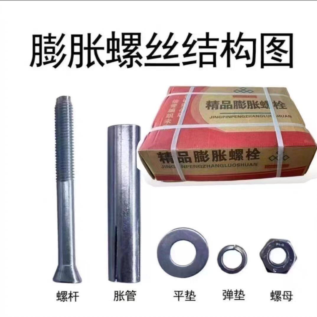国BFT标膨胀螺丝镀锌铁胀管金加长属专胀栓空调外机蓬用胀丝M810